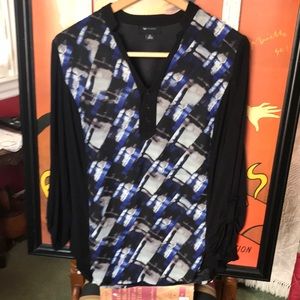 AB Studio Blouse long sleeve work shirt XL